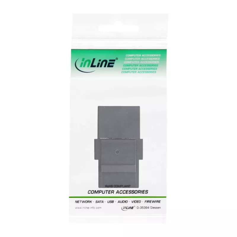 InLine USB 3.1 Snap-In module, USB-C F/F, czarna obudowa