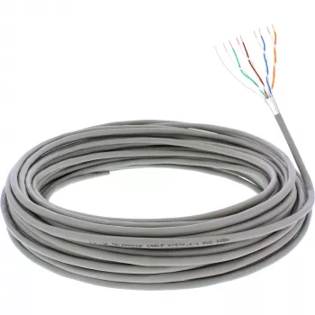 Telefoniczny kabel InLine, 8-żyłowy, stała instalacja, 4x2x0,6mm, ekranowany, 25m
