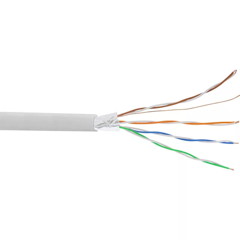 InLine Telephone Installation kabel 8 Wire solid 4x2x0.6mm shielded 100m