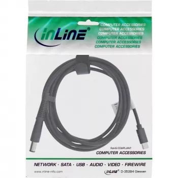 Kabel ładujący InLine USB-C do HP Notebook (okrągły/duży), 2 m