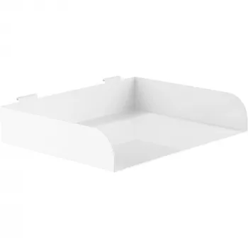 Modułowa półka InLine Slatwall Shelf duża biała Stal 318mm 250mm 68mm