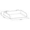 Modułowa półka InLine Slatwall Shelf duża biała Stal 318mm 250mm 68mm