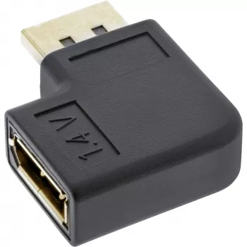 Adapter InLine DisplayPort męski żeński lewy kątowy 17199L
