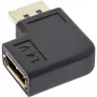 Adapter InLine DisplayPort męski żeński lewy kątowy 17199L