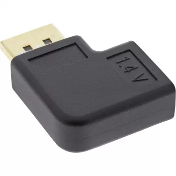 Adapter InLine DisplayPort, wtyk DisplayPort męski / żeński, kątowy