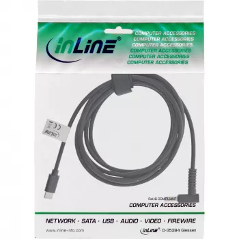 Kabel ładujący InLine USB-C do HP Notebook (okrągły/mały), 2 m