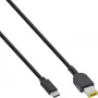 Kabel ładujący InLine USB-C do notebooków Lenovo (prostokątny), 2 m