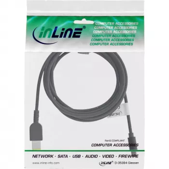 Kabel ładujący InLine USB-C do notebooków Lenovo (prostokątny), 2 m