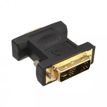 Adapter InLine DVI-A DVI 12+5 męski na VGA 15HD żeński pozłacany