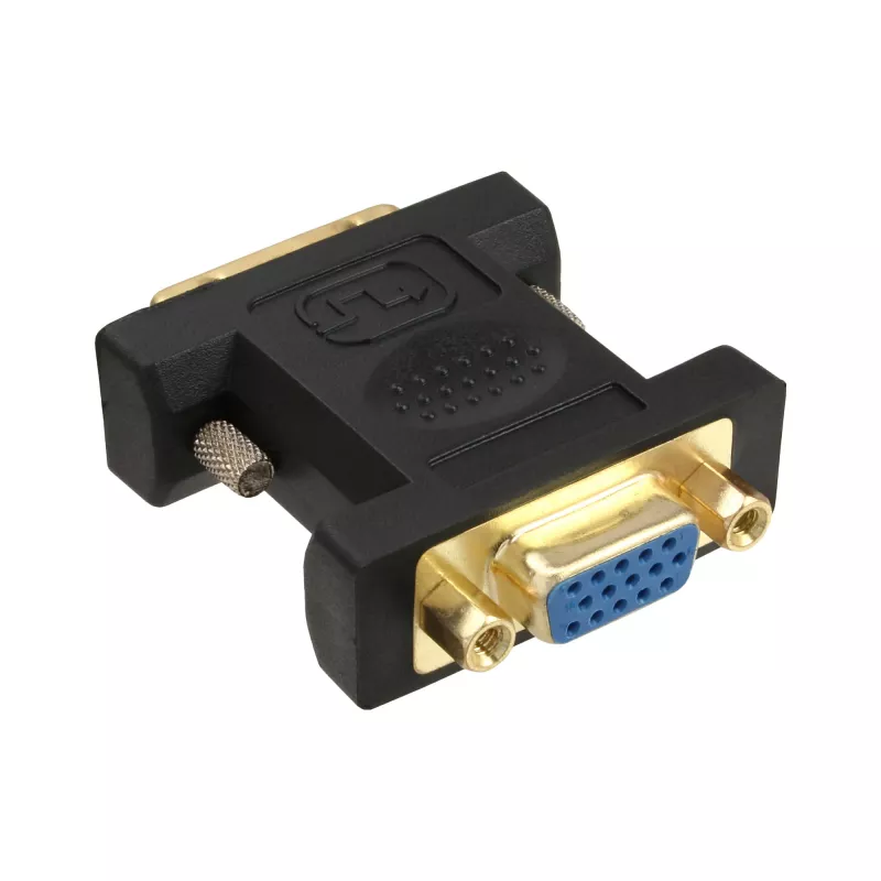Adapter InLine DVI-A DVI 12+5 męski na VGA 15HD żeński pozłacany