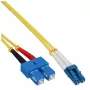 Dupleksowy kabel światłowodowy LC/SC 9/125µm OS2 3m InLine 88656N