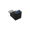 Adapter USB 3.0 wtyk Typ A / gniazdo Typ A kątowy 90° InLine 35300R