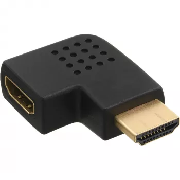 Adapter InLine HDMI męski żeński boczny kątowy lewy pozłacany 17600S