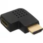 Adapter InLine HDMI męski żeński boczny kątowy lewy pozłacany 17600S