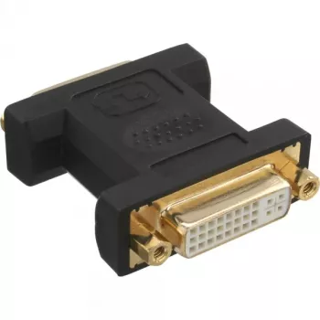 Adapter InLine DVI-I cyfrowy + analogowy 24+5 żeński/żeński czarny pozłacany