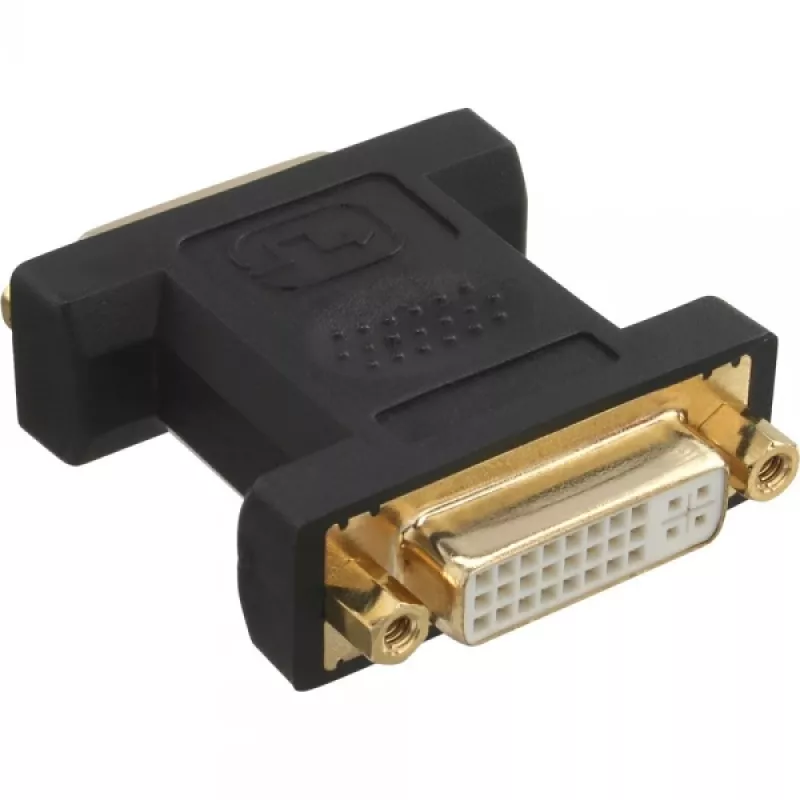 Adapter InLine DVI-I cyfrowy + analogowy 24+5 żeński/żeński czarny pozłacany