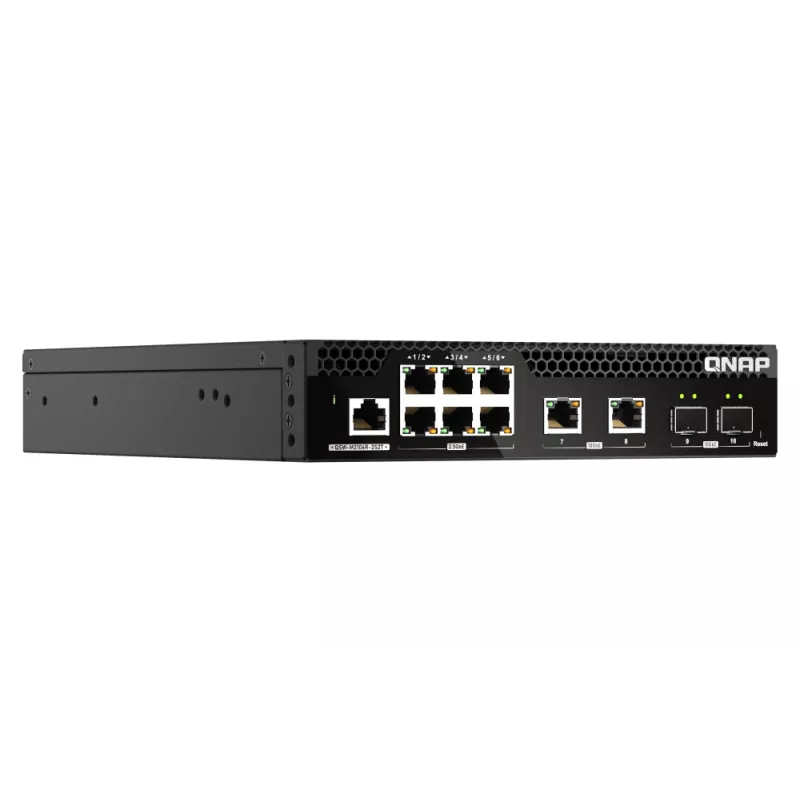 QNAP QSW-M2106R-2S2T przełącznik sieciowy Zarządzany L2 10G Ethernet (100/1000/10000) 1U Czarny