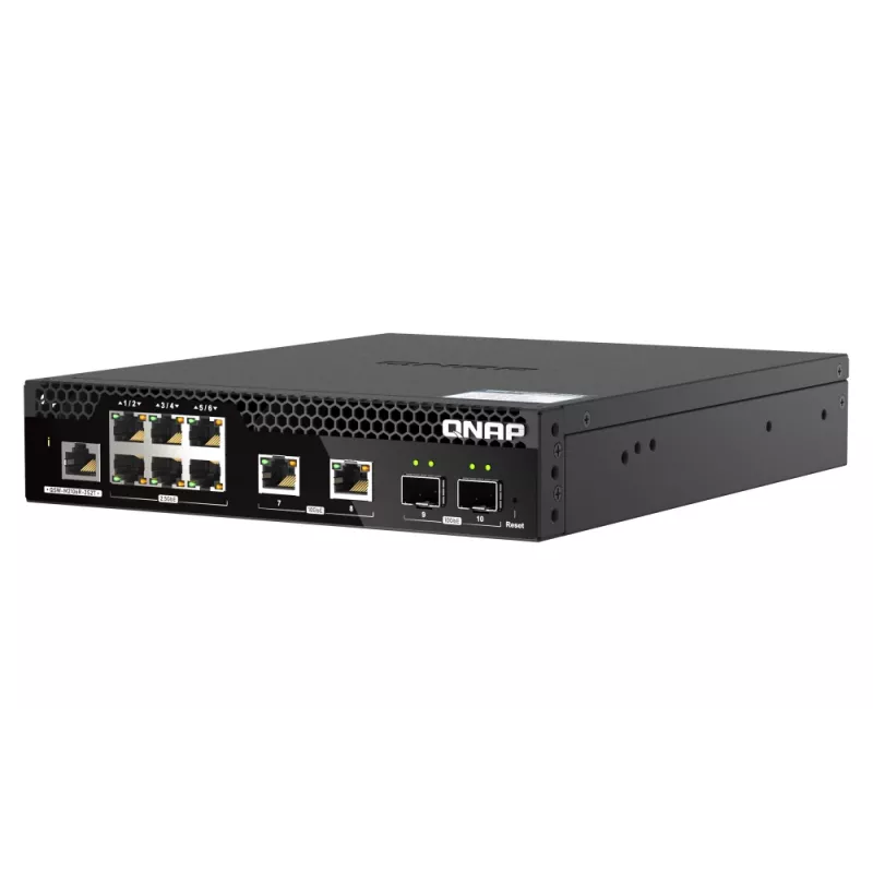 QNAP QSW-M2106R-2S2T przełącznik sieciowy Zarządzany L2 10G Ethernet (100/1000/10000) 1U Czarny