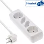 Listwa zasilająca InLine, 4-gniazdowa, 2x CEE7/3 + 2x Euro CEE 7/16, biała, 1,5m