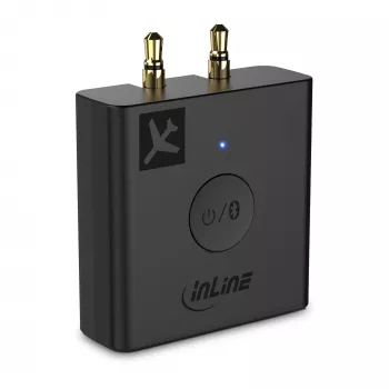 InLine Lotniczy nadajnik audio Bluetooth, BT 5.0, aptX HD/LL