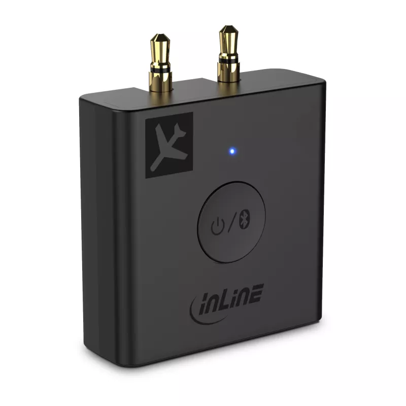 InLine Lotniczy nadajnik audio Bluetooth, BT 5.0, aptX HD/LL