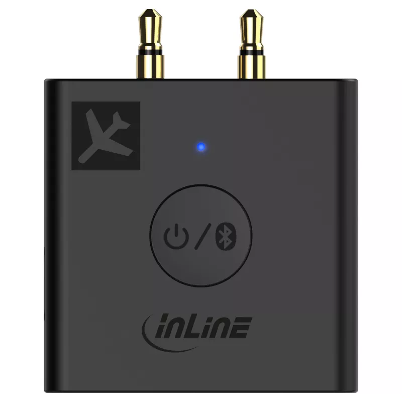 InLine Lotniczy nadajnik audio Bluetooth, BT 5.0, aptX HD/LL