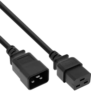 InLine kabel zasilający C19 / C20 3-pin IEC wtyk/gniazdo czarny 10m