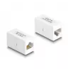 Kabel sieciowy DeLOCK Adapter wtyk RJ45 na wtyk RJ45 Kat.6 UTP 1m biały