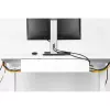 InLine system zarządzania kablami pod stołem 23190W — stal, biały, 114×600×76 mm