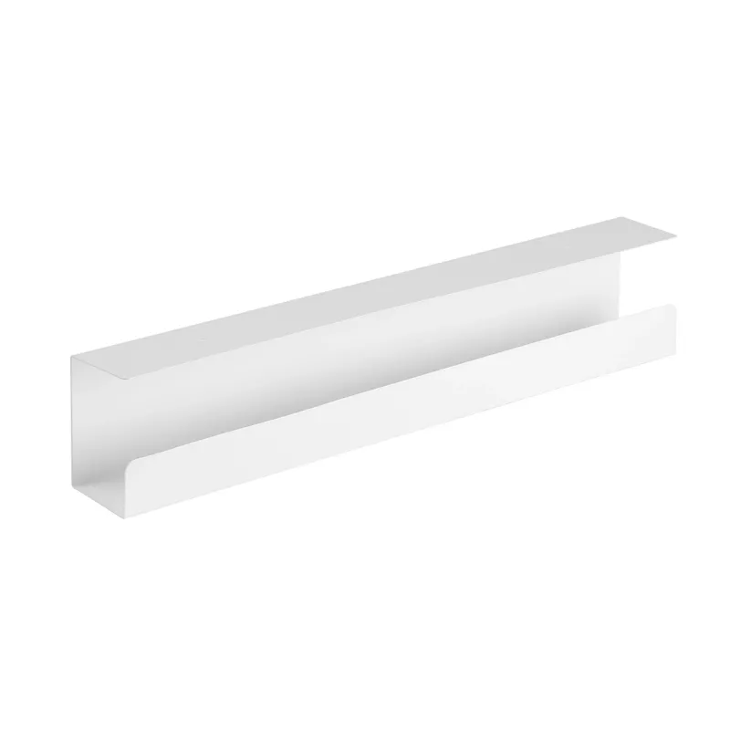 InLine system zarządzania kablami pod stołem 23190W — stal, biały, 114×600×76 mm
