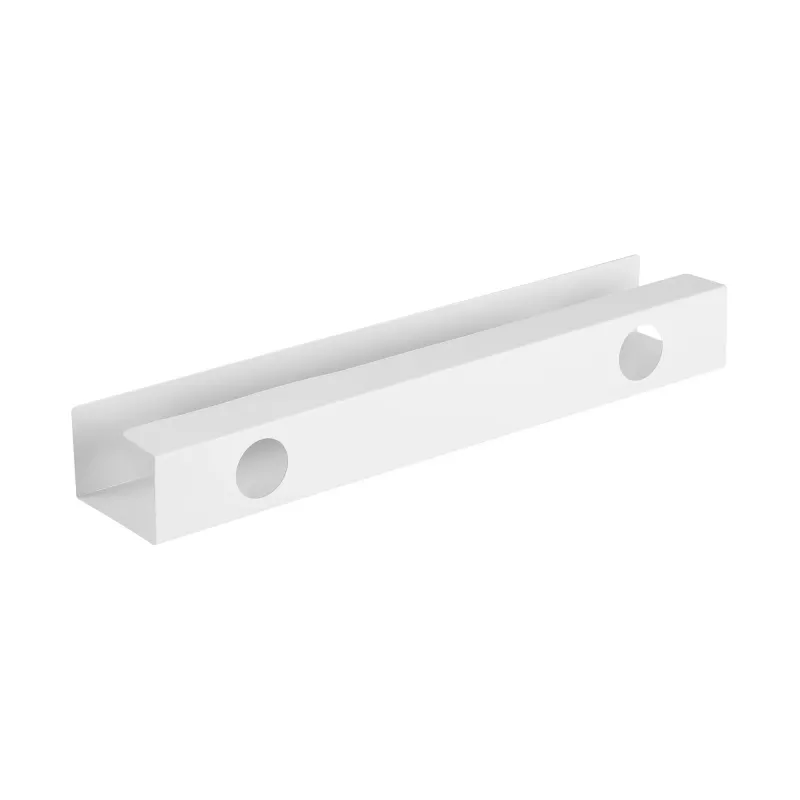 InLine system zarządzania kablami pod stołem 23190W — stal, biały, 114×600×76 mm
