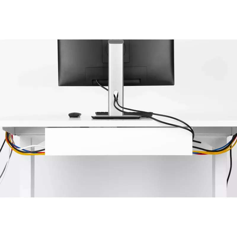 System zarządzania kablami pod biurkiem InLine 23190B, stal, czarny, 114×600×76 mm