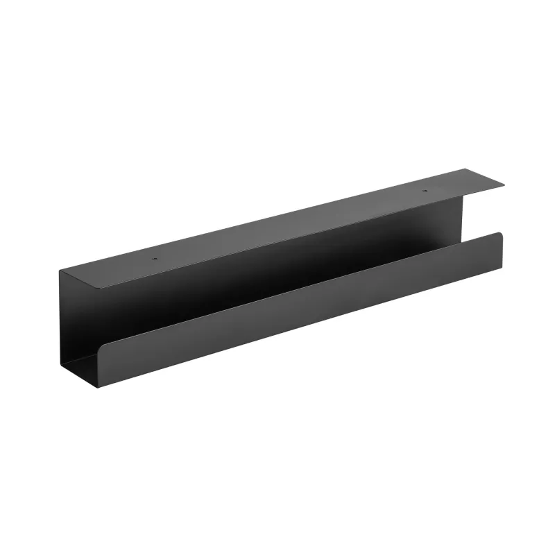 System zarządzania kablami pod biurkiem InLine 23190B, stal, czarny, 114×600×76 mm