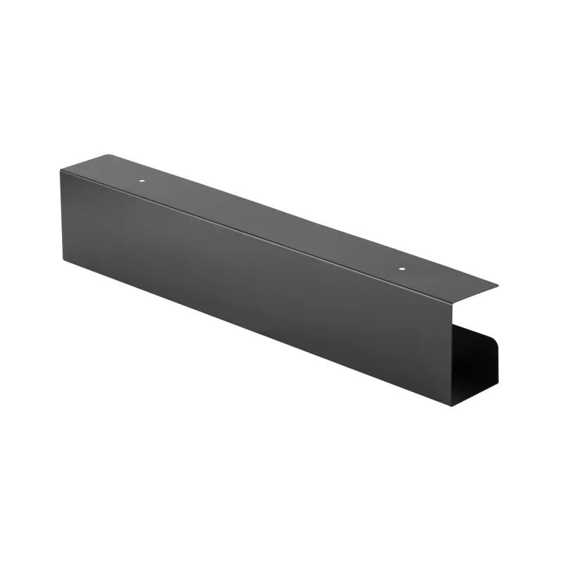 System zarządzania kablami pod biurkiem InLine 23190B, stal, czarny, 114×600×76 mm