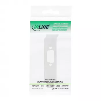 Low Profile Slot Bracket InLine 33208D z otworem na złącze DB9