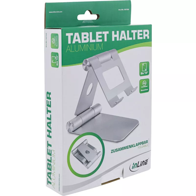 Uchwyt na tablet InLine 55728 Aluminium uniwersalny do 13 cali