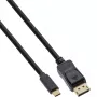 Kabel wyświetlacza InLine USB, USB-C męski do DisplayPort męski, 2m
