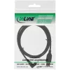 InLine USB Typ A męski / Mini 5pin męski kątowy do góry 90°, czarny, 2m