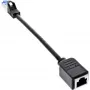 Przedłużacz kabla InLine, osłona złącza RJ45, S/FTP (PiMf), kat.6A, 0,2 m