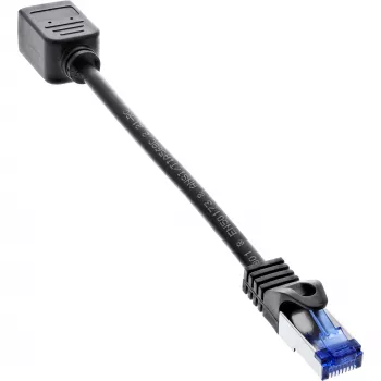 Przedłużacz kabla InLine, osłona złącza RJ45, S/FTP (PiMf), kat.6A, 0,2 m