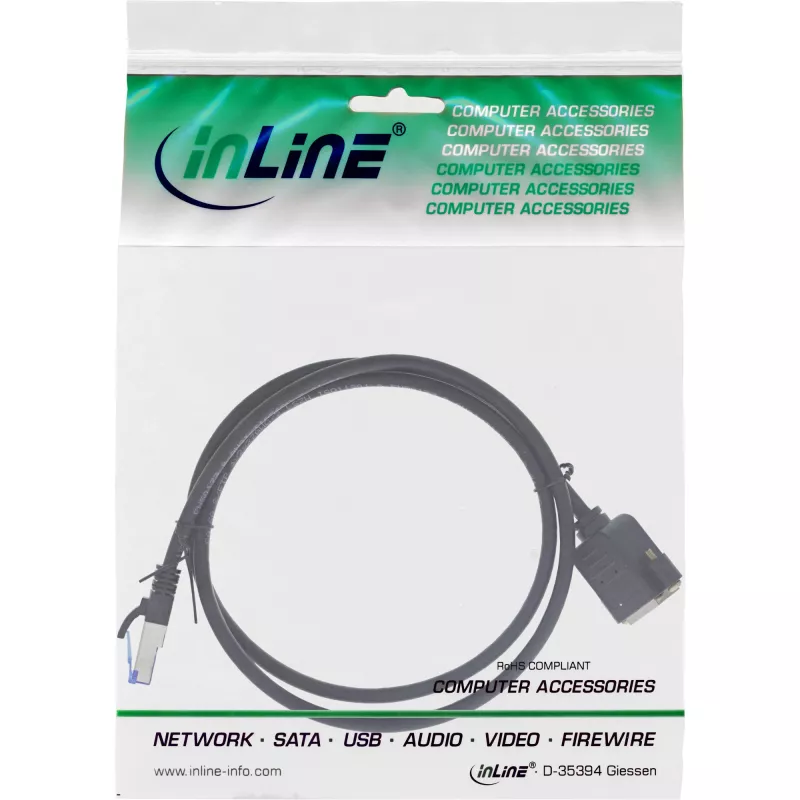 InLine Patch kabel built-in extension, S/FTP (PiMf), Cat.6A, LSZH, miedź, 2m