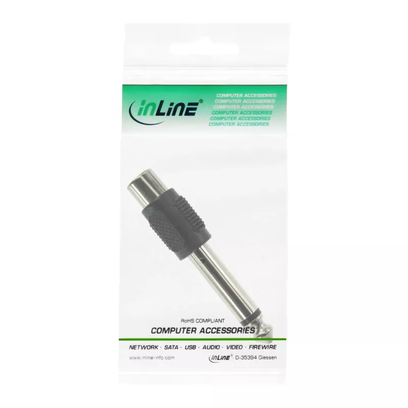 InLine Adapter audio 6,3mm męski RCA mono żeński 99322