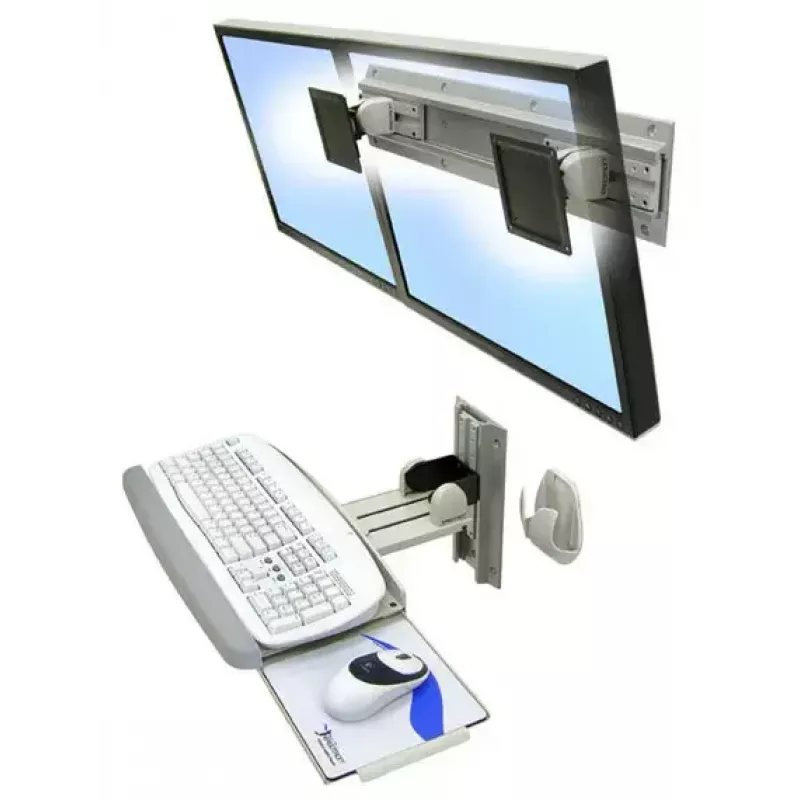 Uchwyt ścienny Ergotron Neo-Flex podwójny monitor 61 cm (24 cale) srebrny
