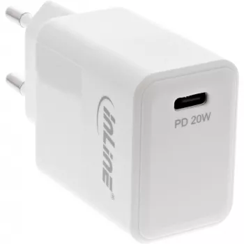InLine USB PD Charger Single USB-C, Power Delivery, 20W, biały