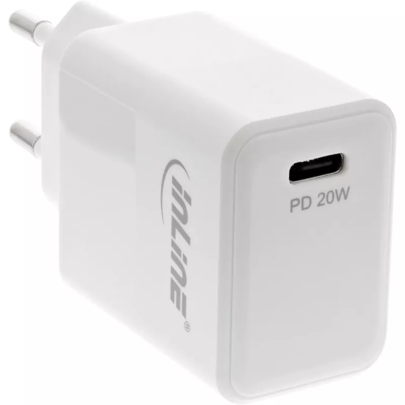 InLine USB PD Charger Single USB-C, Power Delivery, 20W, biały