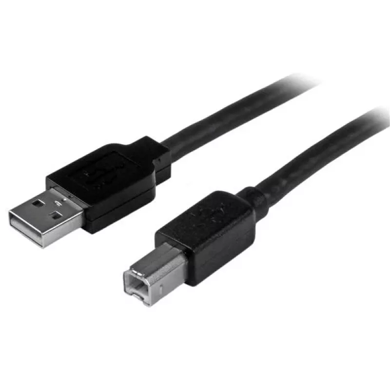 StarTech.com 50ft (15m) Active USB 2.0 A to B kabel, Long USB Printer kabel, 1x USB-A (M), 1x USB-B (M) - Czarny