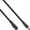 Przedłużacz DC InLine, wtyk DC męski/żeński 4,0x1,7mm, czarny, 3m