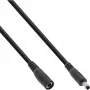 Przedłużacz DC InLine, wtyk DC męski/żeński 4,0x1,7mm, czarny, 3m