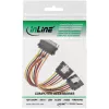 InLine SATA Power Y-Cable żeński / 2x męski z zatrzaskiem zabezpieczającym, 0,30 m