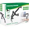 Uchwyt biurkowy InLine z podnośnikiem i USB/Audio, 2 monitory do 81cm (32 cale), czarny